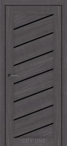 Дуб шато/Чорне скло